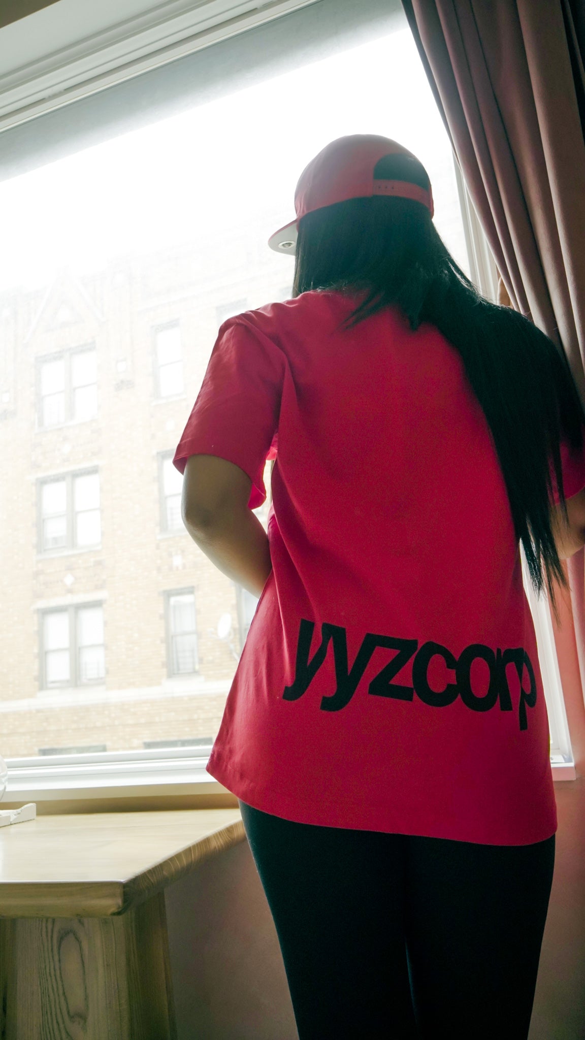 RED "YYZCORP" TEE