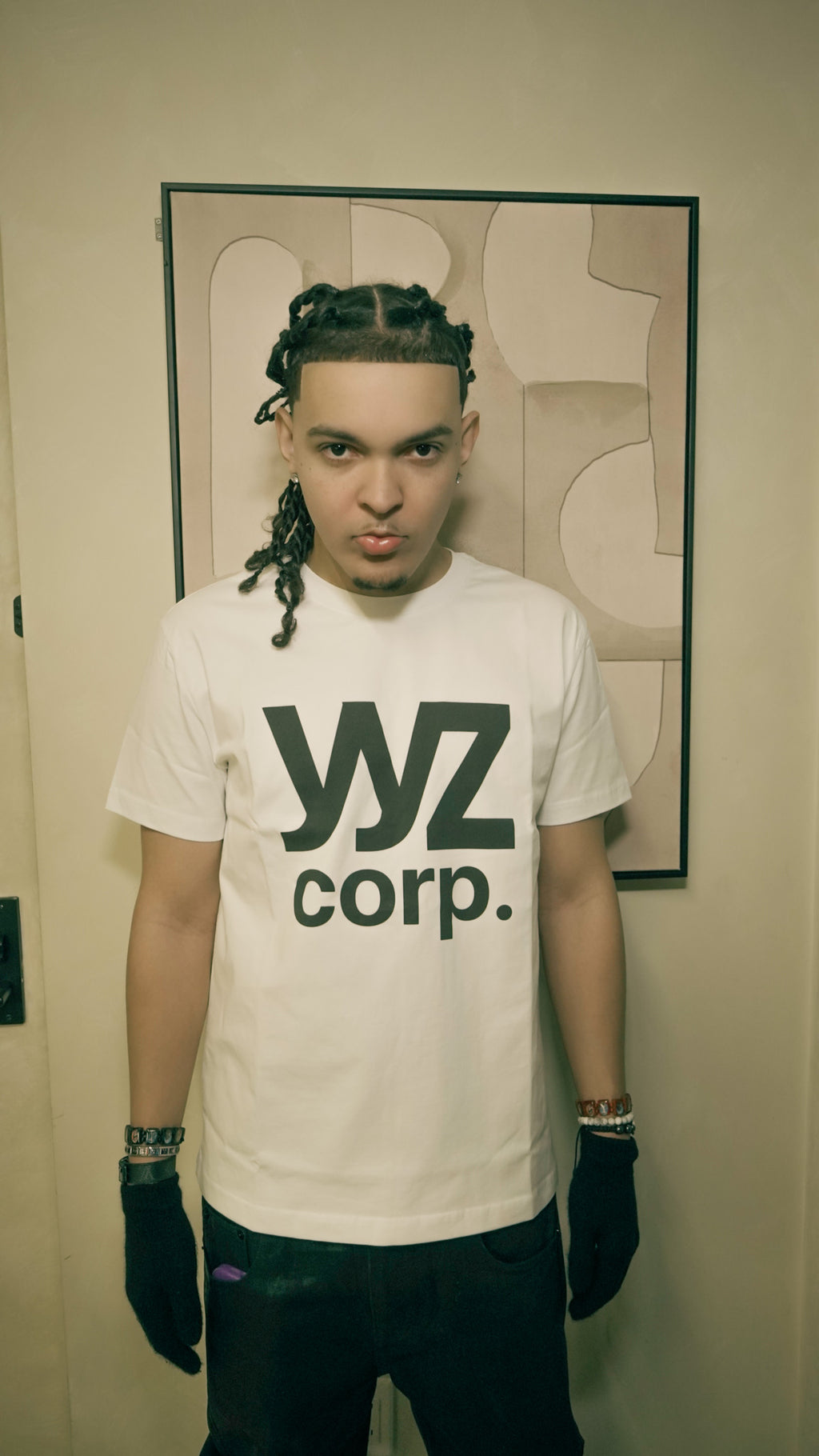 WHITE "YYZCORP" TEE