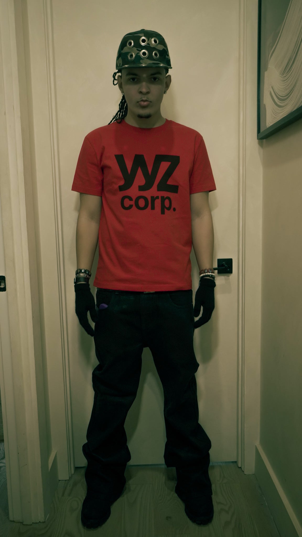 RED "YYZCORP" TEE
