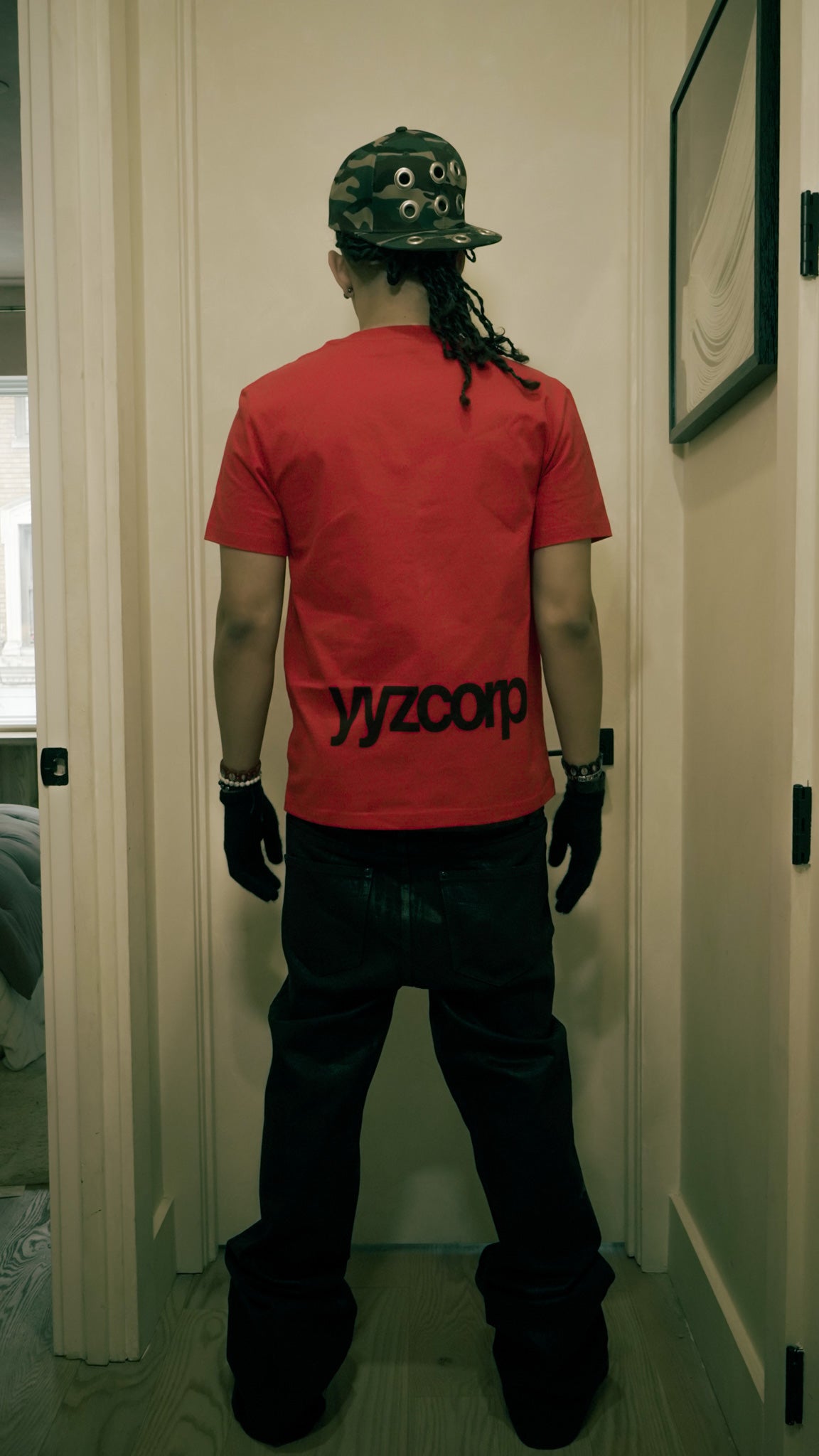 RED "YYZCORP" TEE